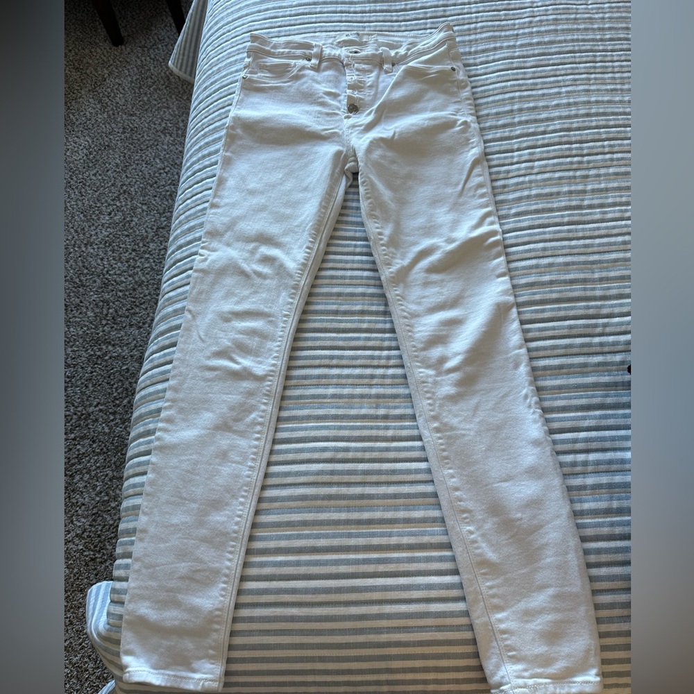 Hudson White Button down Jeans: size 27 EUC